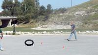 Green Knight tire toss