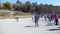 Red Knight tire toss